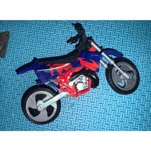 2001 spin master toys bike toy supercross blue red